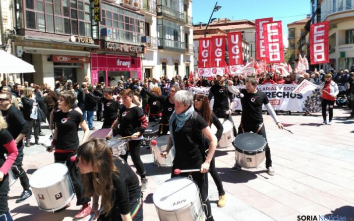 Imagen de la manifestación del 1 de Mayo en la capital. / SN