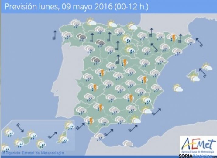 Lluvias y chubascos ocasionales
