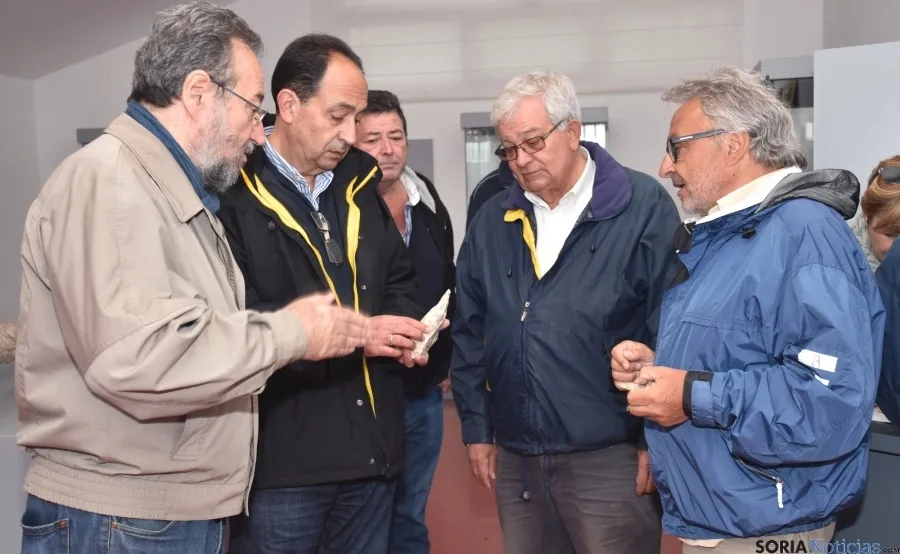 Carlos de la Casa, Manuel López, Felipe Utrilla (alcalde de Medinaceli) y los directores Alfredo Pérez y Manuel Santonja