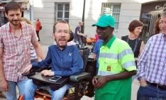Pablo Echenique, en su visita a Soria esta tarde. / SN