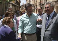 Imagen de la visita del ministro de Justicia este lunes en El Burgo./SN