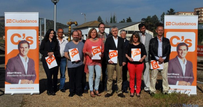 Candidatos y suplentes de C´s Soria para el 26-J, este viernes./SN