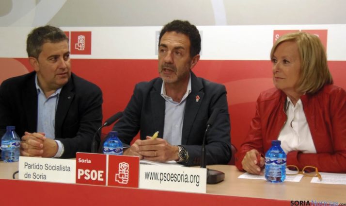 Antón, Lorente e Irigoyen este jueves.