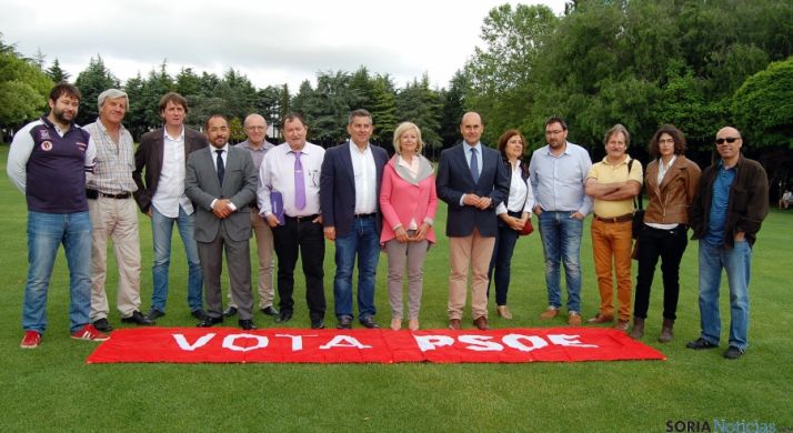 Alcaldes del PSOE este lunes. 