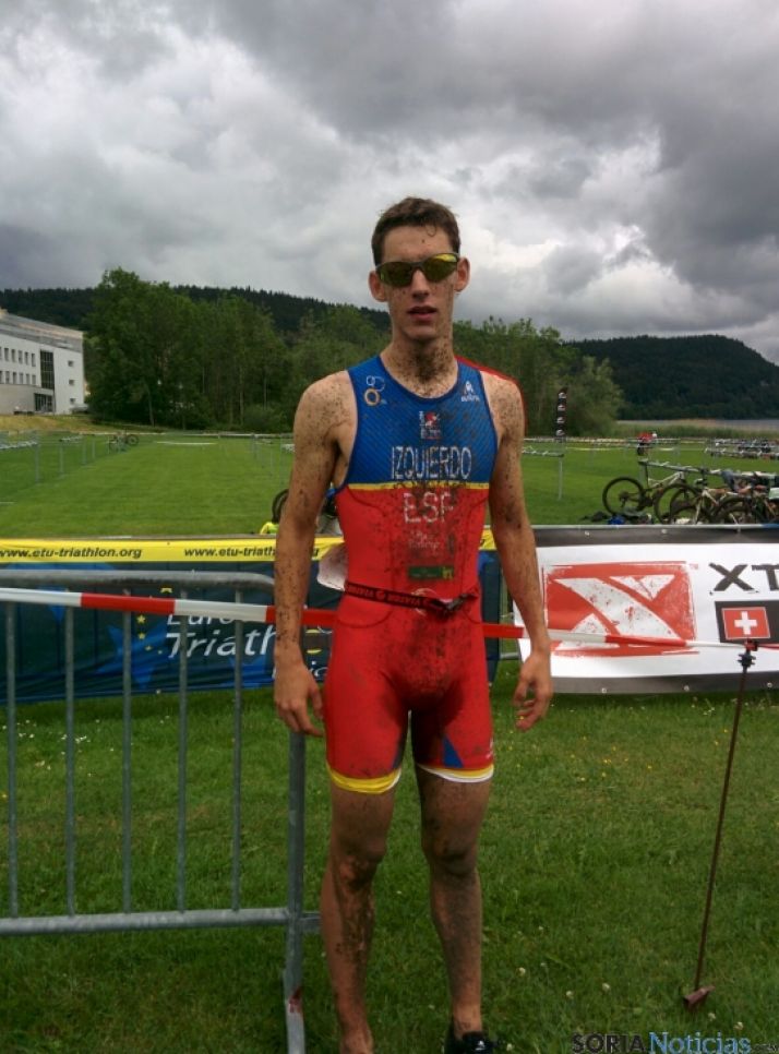 Jaime Izquierdo tras acabar la prueba.