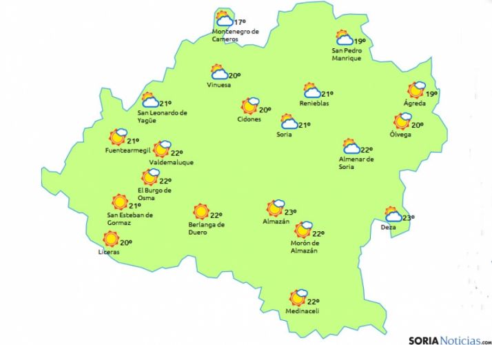 El mapa de eltiempo.es para este jueves.