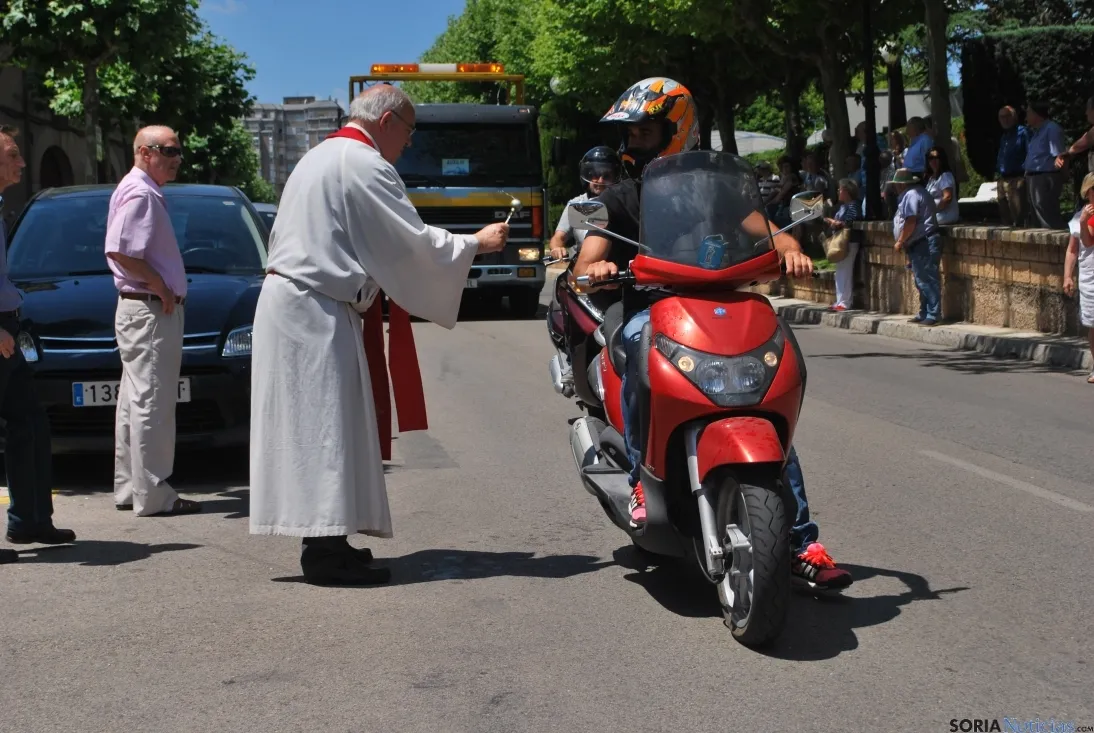 Una imagen de la bendición en el día de San Cristóbal en Soria. / SN
