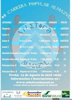 Cartel de la II Carrera Popular de Almazul.