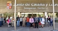 La concentración en la sede de la Junta. / Jta.