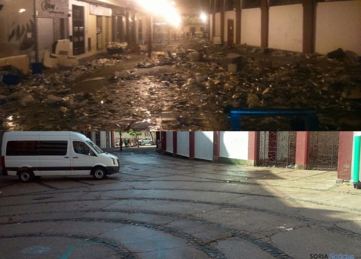 Dos imágenes bien distintas en pocas horas./SN