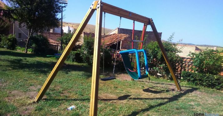El columpio instalado. / Ayto Borobia