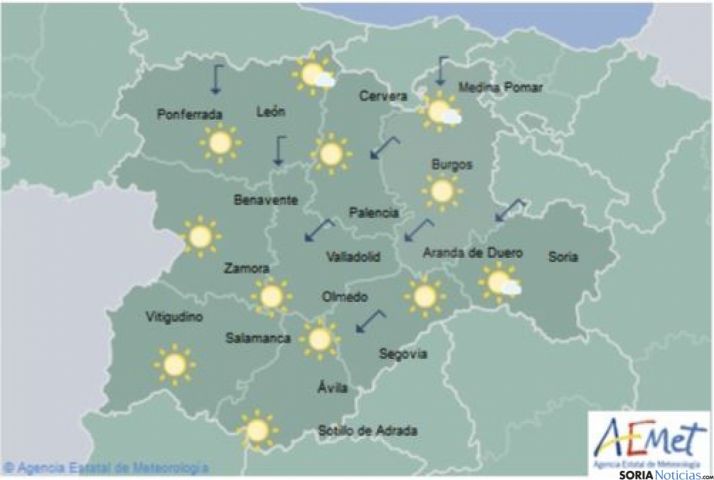 El tiempo en CyL. AEMET