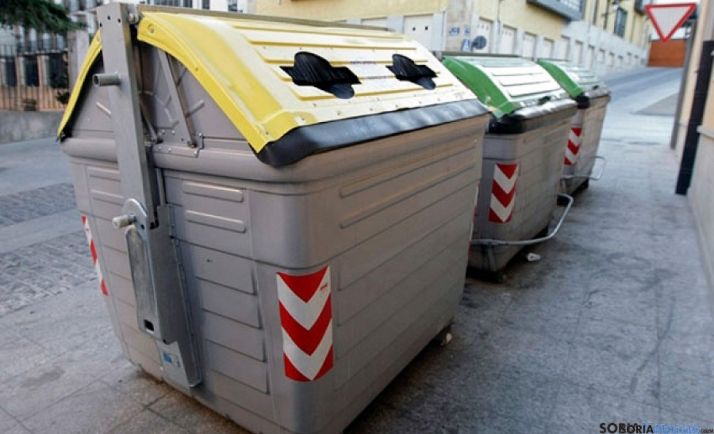 Imagen de los distintos tipos de contenedores distribuidos en Soria.