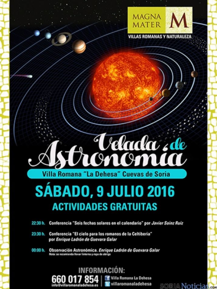 Velada astronómica en la Villa Romana La Dehesa de Las Cuevas de Soria