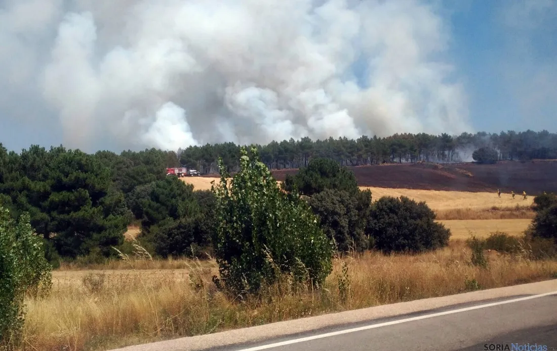 Imagen del incendio. / Á. Borque