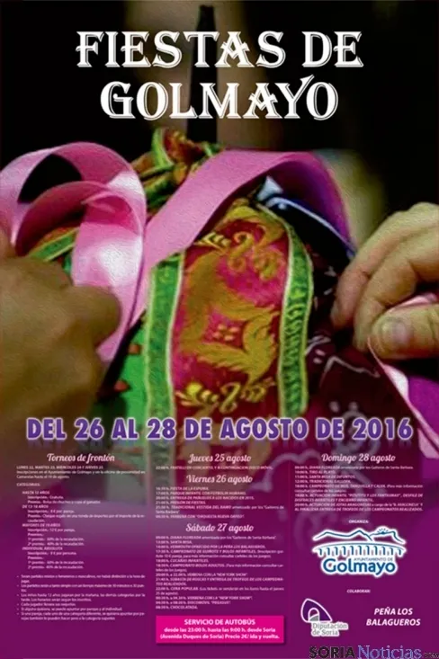 Cartel de fiestas en Golmayo, Soria.