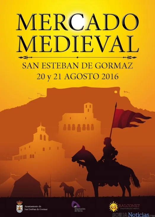 Cartel del Mercado Medieval 2016 en San Esteban de Gormaz (Soria).