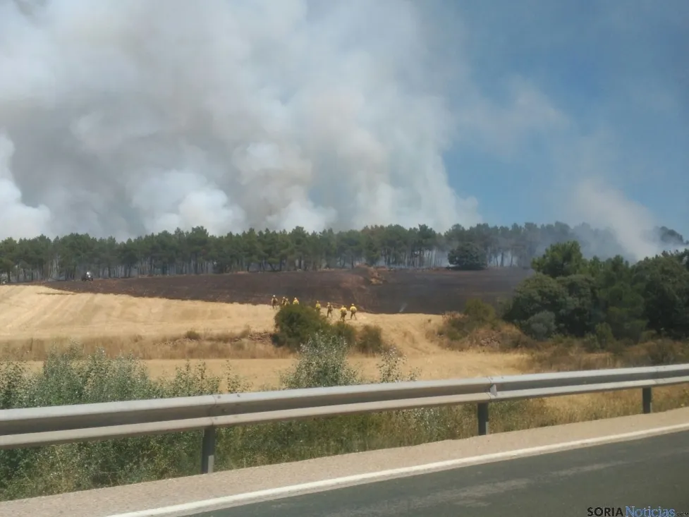 Imagen del incendio. / Á. Borque
