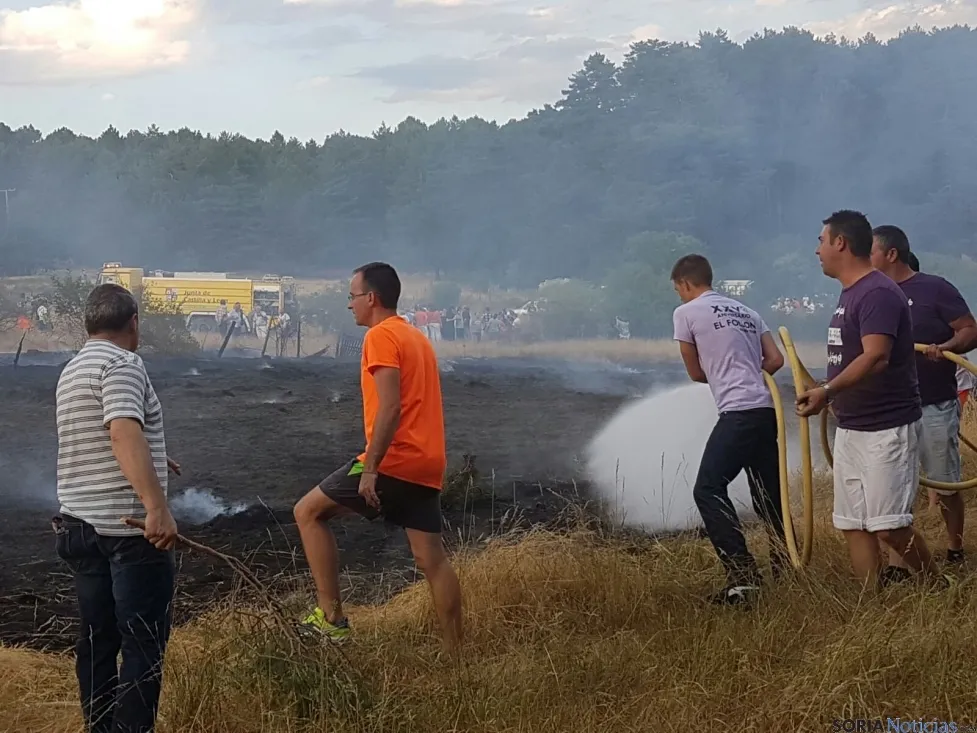 Foto 2 - Arden tres hect&aacute;reas de pasto en el t&eacute;rmino municipal de Navaleno
