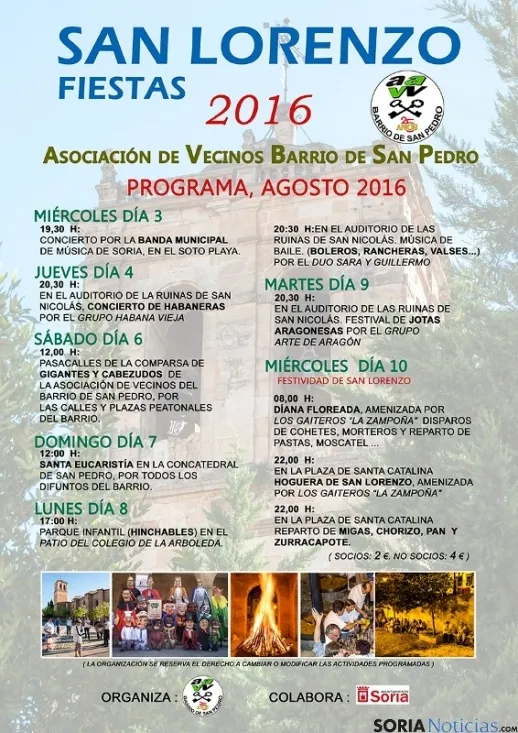 Cartel de las fiestas de San Lorenzo 2016.