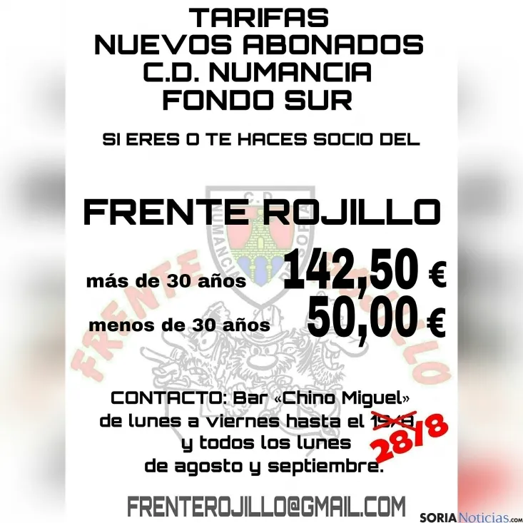 Promoción del Frente Rojillo para 2016/2017.