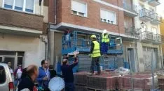 Diana de las fiestas de San Pedro a su paso por San Lorenzo.