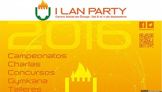 Cartel de la primera Lan Party de Ólvega (Soria).