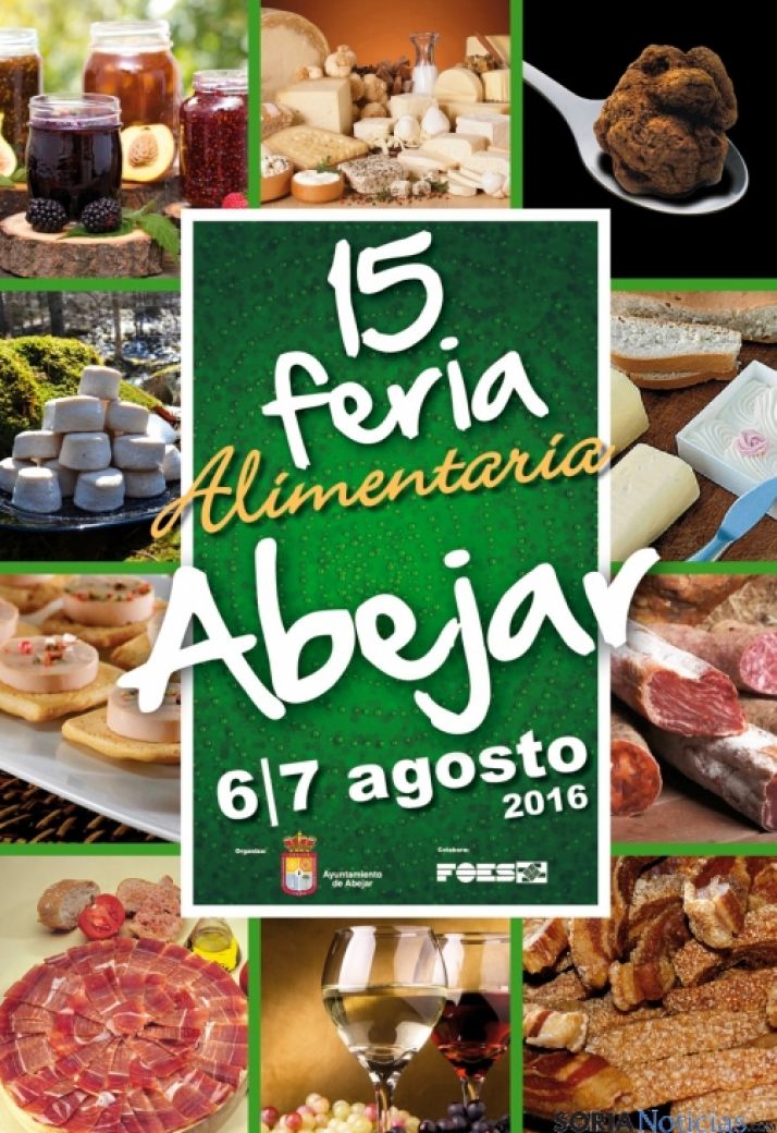 Cartel de la 15 edición de la feria de Alimentaria, en Abejar (Soria).