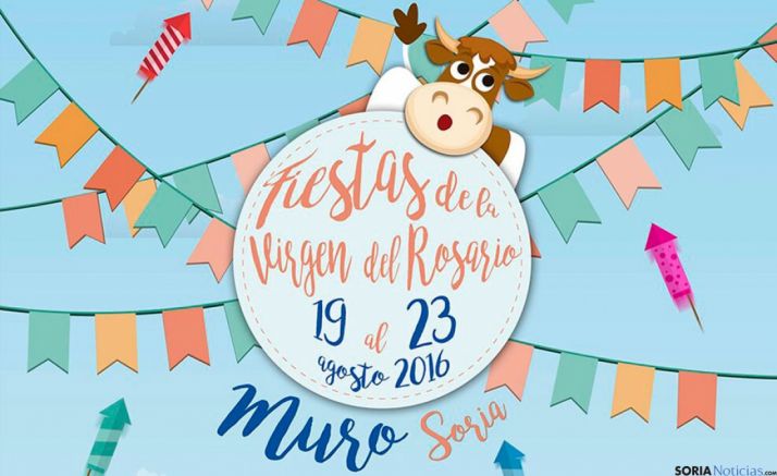 Cartel de fiestas en Muro, Soria.