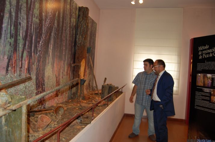 Luis Rey, presidente de la Diputación de Soria, durante su visita al museo.