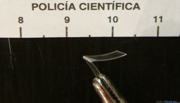 Prueba registrada en la Policía Científica.