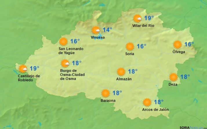 Temperaturas maximas sin cambio