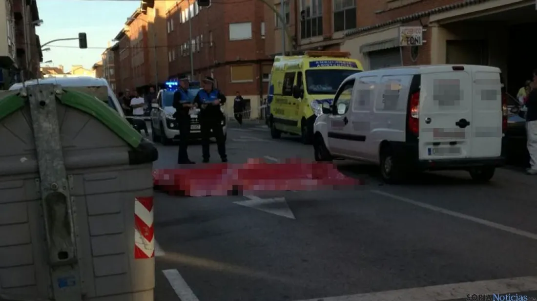 Imagen del lugar tras el atropello./ SN