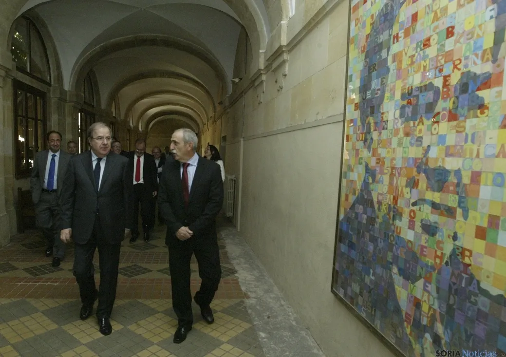 Imagen de la visita de Juan Vicente Herrera a Soria. / SN