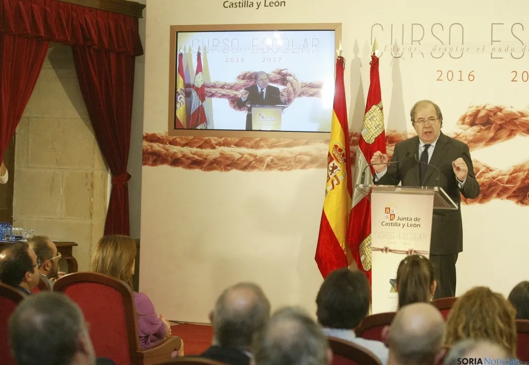 Imagen de la visita de Juan Vicente Herrera a Soria. / SN