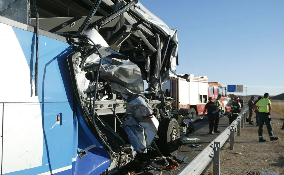 Accidente de tráfico en Adradas, Soria.