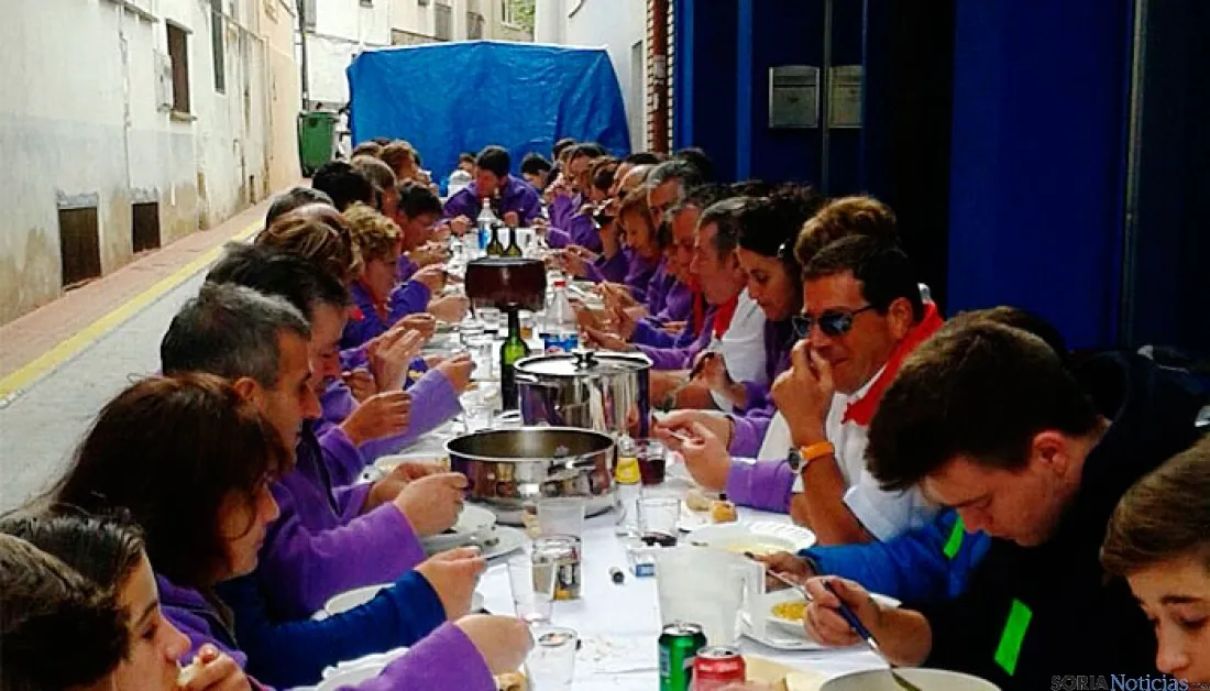 Comida popular en Ólvega (Soria).