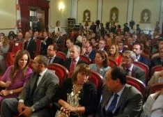 Imagen de la visita de Herrera este martes a Soria. / SN