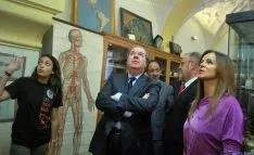 Imagen de la visita de Herrera este martes a Soria. / SN