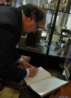 Imagen de la visita de Herrera este martes a Soria. / SN