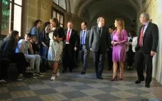 Imagen de la visita de Herrera este martes a Soria. / SN