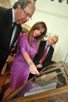 Imagen de la visita de Herrera este martes a Soria. / SN