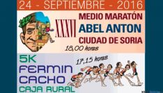 Cartel oficial de la carrera Abel Antón en Soria.