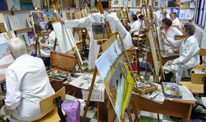 Uno de los talleres de las aulas.