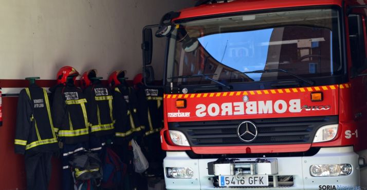 Una de las dependencias del parque de bomberos de Soria. / SN