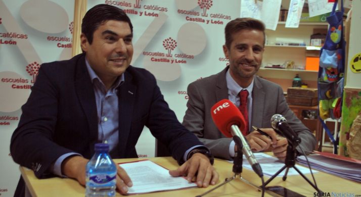 Abellón (izda.) y Roldán este lunes. / SN