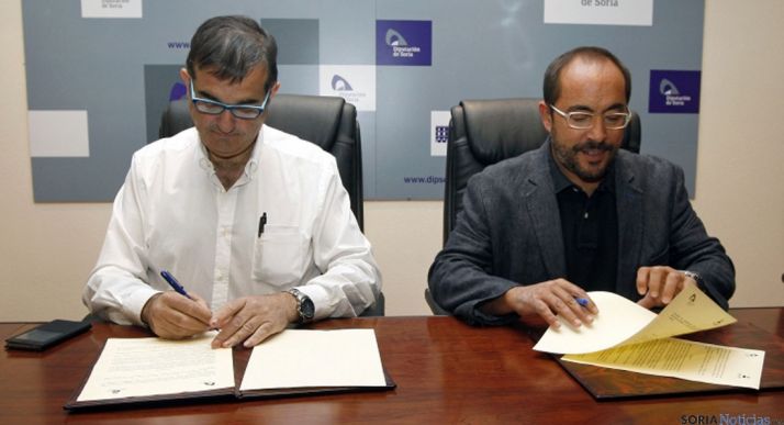 Santamaría y Rey (dcha.) este viernes./Dip.