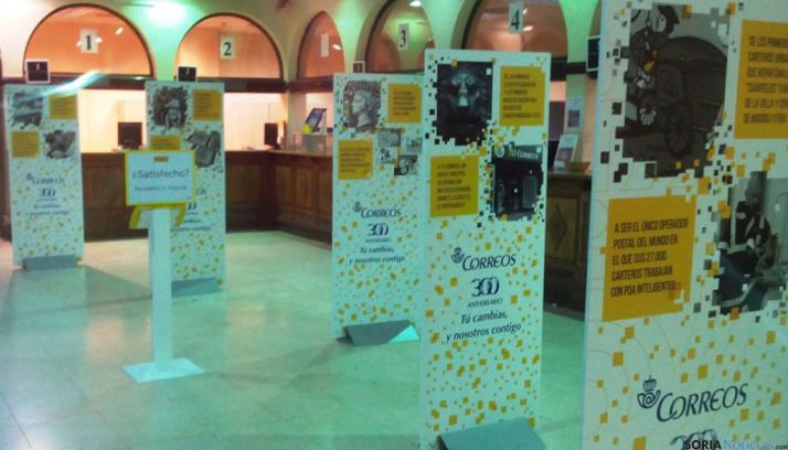 Exposición en la oficina de Correos en Soria capital.