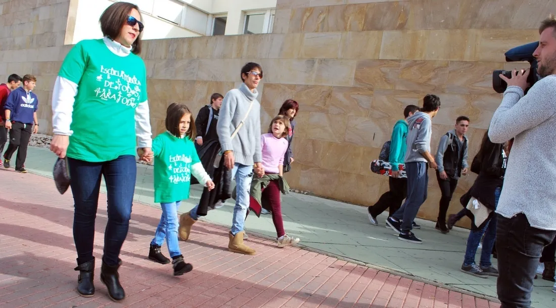Una imagen de la concentración este miércoles en el Campus./SN