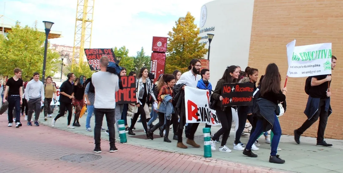 Una imagen de la concentración este miércoles en el Campus./SN